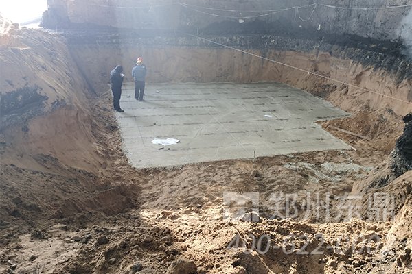 內蒙古1500噸煤泥烘干機土建現(xiàn)場
